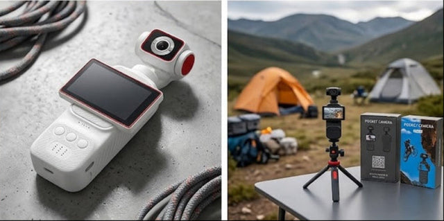 Cámara Pocket Portátil WiFi HD con Estabilizador y Amplia Pantalla
